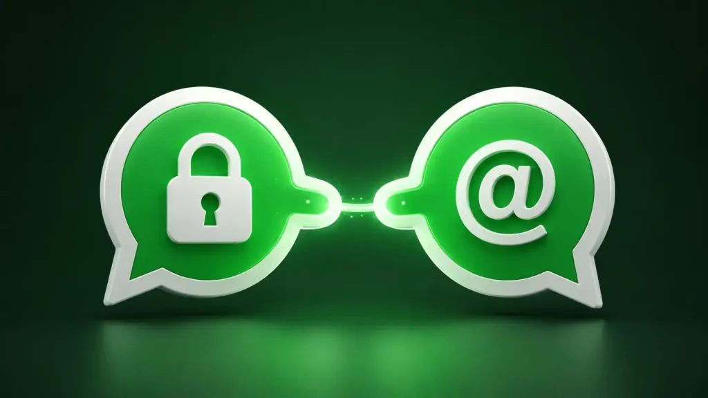 Ilustração de um número de telefone se transformando em um código BSUID, representando a mudança de identificação de clientes no WhatsApp Business.