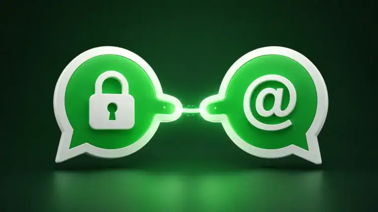 Ilustração de um número de telefone se transformando em um código BSUID, representando a mudança de identificação de clientes no WhatsApp Business.